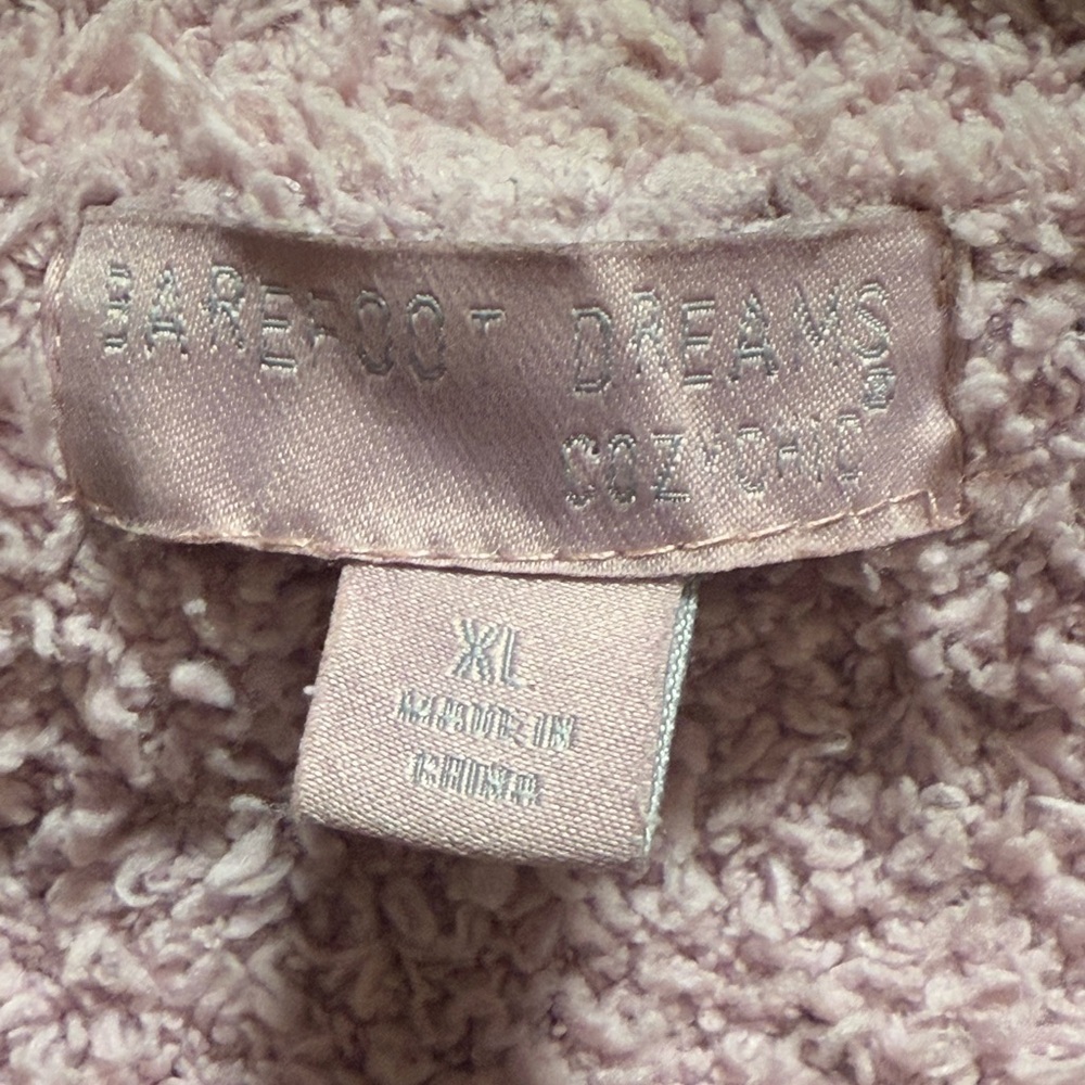 Barefoot Dreams Soft Pink Cardigan fringe ruffles boardwalk size XL - Picture 4 of 7